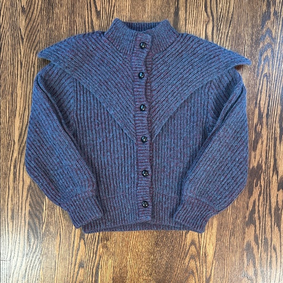 Vintage Sweaters - Vintage Purple Button-Up Cardigan